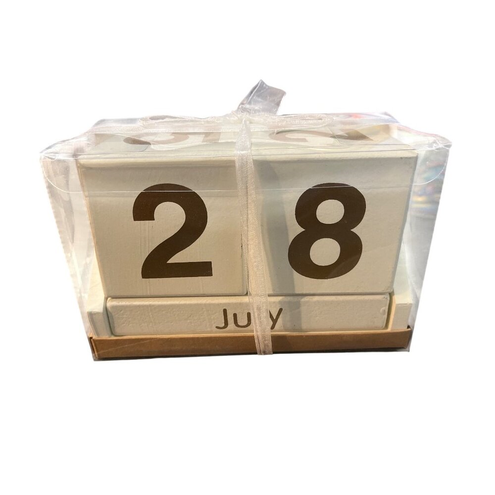 Apropos Wooden Block Perpetual Calendar Elegant Timekeeping Artifact Gift